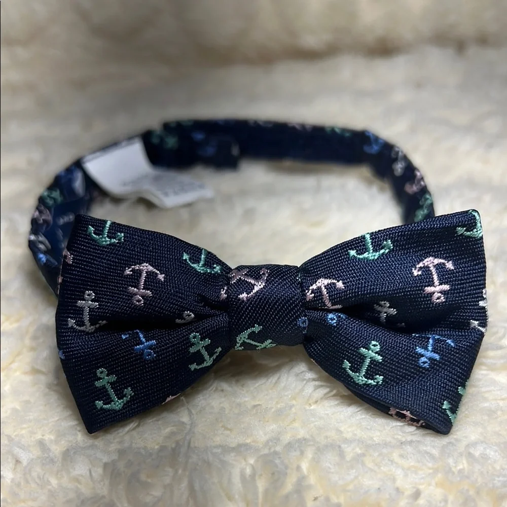 Janie and Jack Blue and Pink Nautical Bow Tie